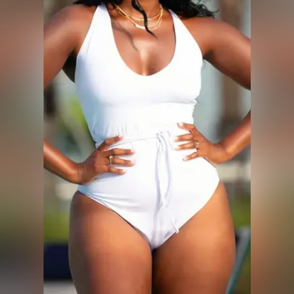 Rebdoll Down The Road Wrap Around V-Neck Swimsuit